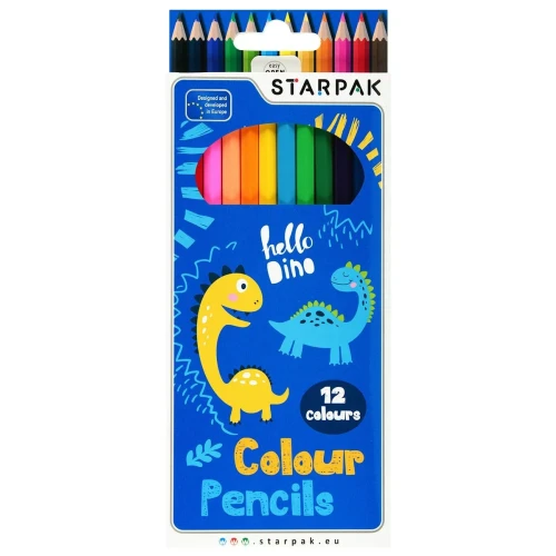 Kredki ołówkowe Dino 12 kol. Starpak (512000)