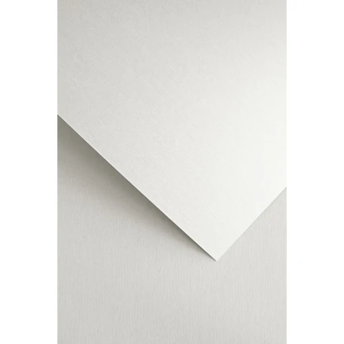 Papier ozdobny (wizytówkowy) A4 prążki biały 230g Galeria Papieru (203701)
