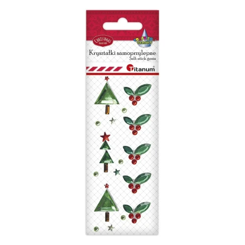 Kryształki Craft-Fun Series xmass 8 sztuk czerwono-zielony Titanum (23mH03203)