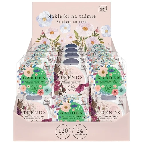 Naklejka (nalepka) GLAM 120 szt Interdruk (na taśmie)