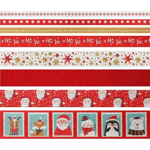 Taśma ozdobna Craft-Fun Series XMAS Washi tape mix Titanum (23RL0103-3)
