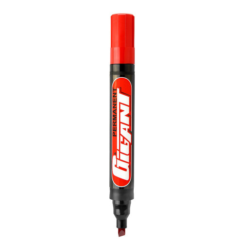 Marker permanentny permanent GIGANT wkład czerwony 1,0-5,0mm ścięta końcówka Kamet (K-1065)