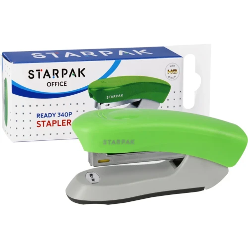 Zszywacz zielony metaliczny 12k (521072) Starpak