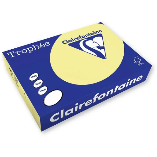Papier kolorowy A4 kolorowy kanarkowy 500k. 80g Trophee (xca41977)