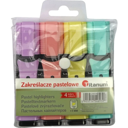 Zakreślacz wkład 4 kolory 1-5mm Titanum (T01060491)