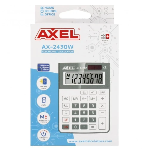 Kalkulator kieszonkowy AX-2430W Axel (526704)