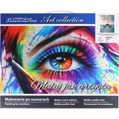 Zestaw kreatywny Malowanie po numerach 40x50cm Pomost nad morzem Flamingo Line (fyh036)
