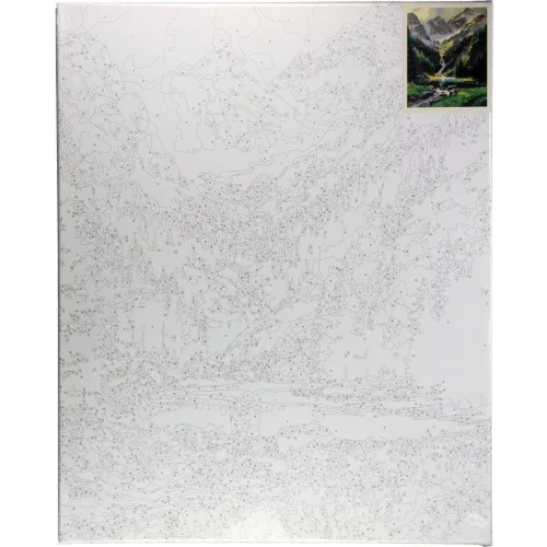 Zestaw kreatywny Malowanie po numerach 40x50cm Potok w górach Flamingo Line (fys2)