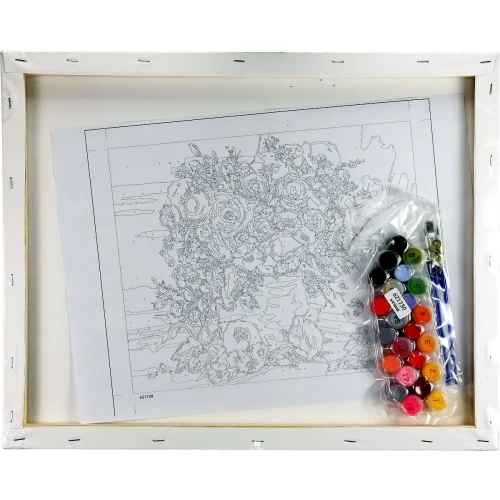Zestaw kreatywny Malowanie po numerach 40x50cm Bukiet Flamingo Line (FSY190)