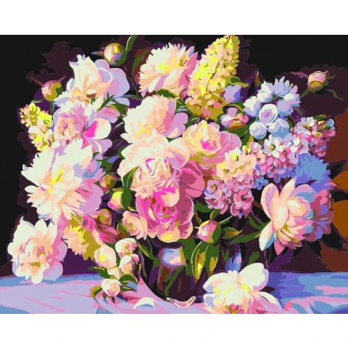 Zestaw kreatywny Malowanie po numerach 40x50cm Bukiet Flamingo Line (FSY222)