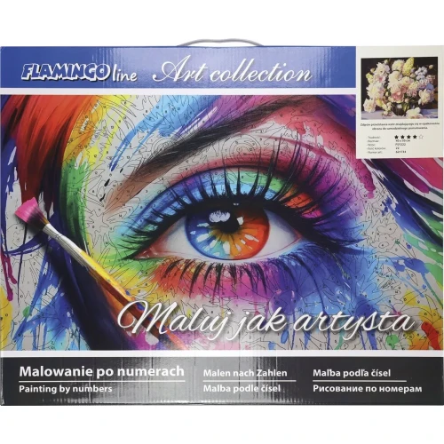 Zestaw kreatywny Malowanie po numerach 40x50cm Bukiet Flamingo Line (FSY222)