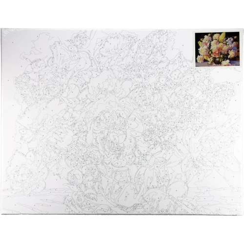 Zestaw kreatywny Malowanie po numerach 40x50cm Bukiet Flamingo Line (FSY222)
