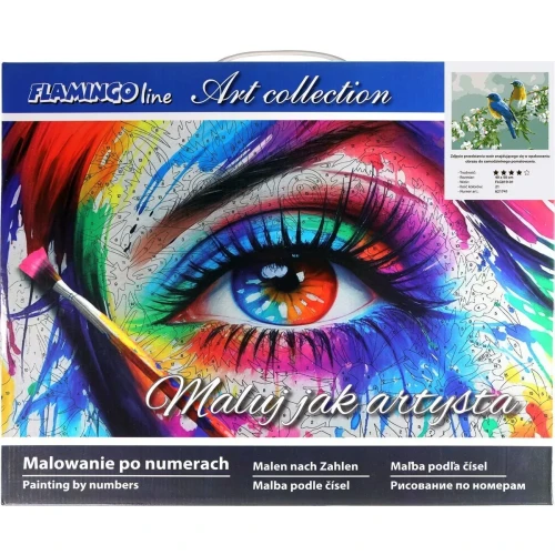 Zestaw kreatywny Malowanie po numerach 40x50cm Ptaki Flamingo Line (FLG019-01)
