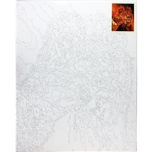 Zestaw kreatywny Malowanie po numerach 40x50cm Lwy Flamingo Line (FSY16)