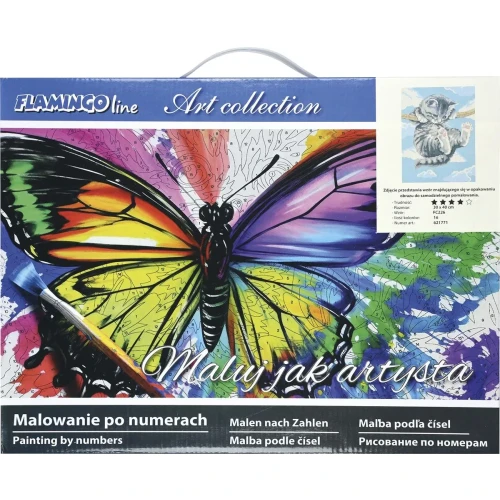 Zestaw kreatywny Malowanie po numerach 30x40cm Kotek Flamingo Line (FC226)