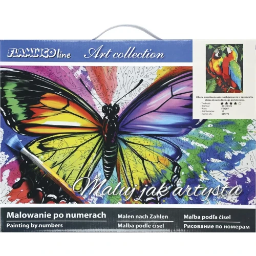 Zestaw kreatywny Malowanie po numerach 30x40cm Papugi Flamingo Line (FSY287)