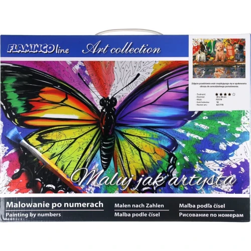 Zestaw kreatywny Malowanie po numerach 30x40cm Szczenięta Flamingo Line (FSY79)