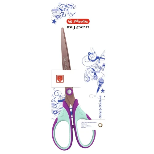 Nożyczki My.pen fiolet/mięta 50046744 18cm Herlitz (300006783)