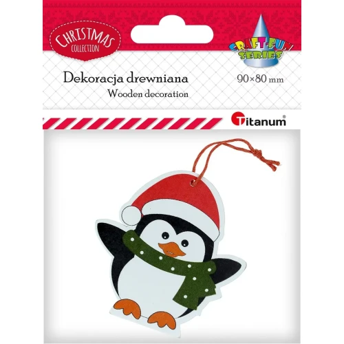 Ozdoba drewniana Craft-Fun Series Zawieszka pingwin Titanum (SDGJ-408)