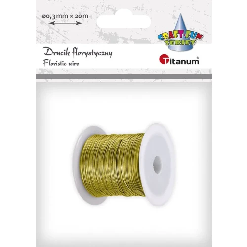 Drucik Craft-Fun Series florystyczny kolor: złoty 20 m 1 szt Titanum (24BR0201-3)