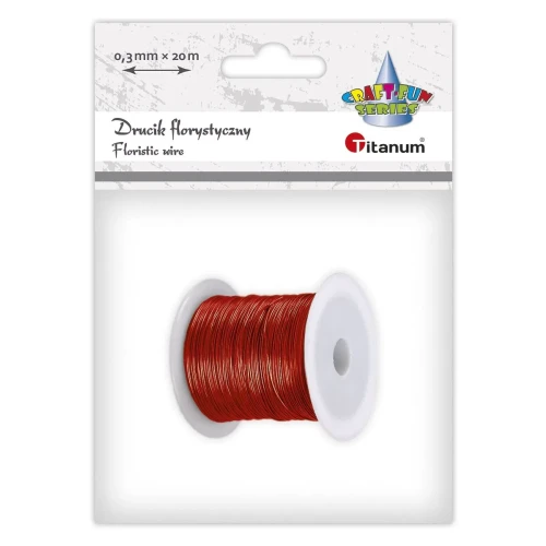Drucik Craft-Fun Series florystyczny kolor: czerwony 20 m 1 szt Titanum (24BR0201-4)
