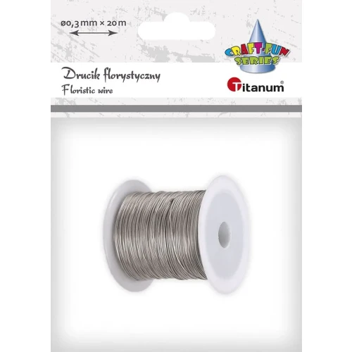 Drucik Craft-Fun Series florystyczny kolor: srebrny 20 m 1 szt Titanum (24BR0201-5)