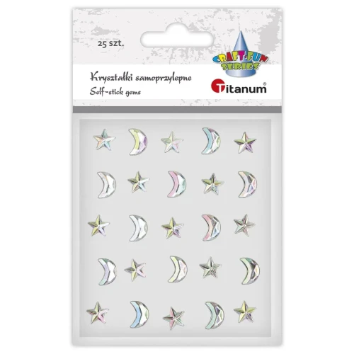Kryształki Craft-Fun Series księżyce, gwiazdki srebrne Titanum (24MH0377)