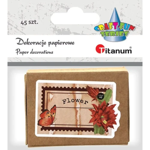 Ozdoba papierowa Craft-Fun Series etykiety w pudełku Titanum (24XQ0501-18)