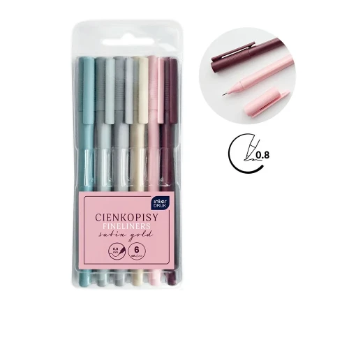 Cienkopis SATIN GOLD 6KOL wkład mix 6kol. Interdruk (5902277346711)