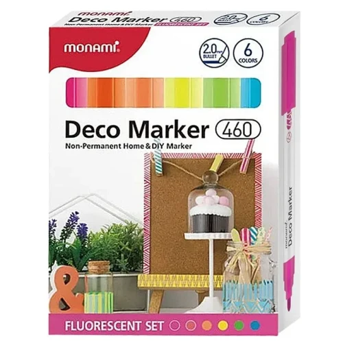 Marker permanentny Deco Marker 460 wkład mix okrągła końcówka Monami (2080001505)
