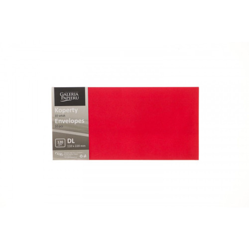 Koperta DL czerwona [mm:] 99x210 Argo (280187) 10 sztuk