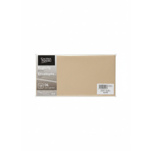 Koperta DL pearl złota [mm:] 110x210 Galeria Papieru (281115) 10 sztuk