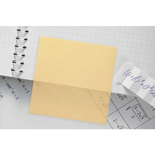 Notes samoprzylepny (karteczki) transparentne, z polipropylenu 75x75 pomarańczowy 50k [mm:] 75x75 Titanum