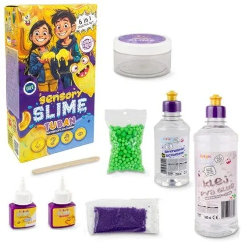 Zestaw kreatywny Sensory Slime 6w1 8el Tuban (TU3812)