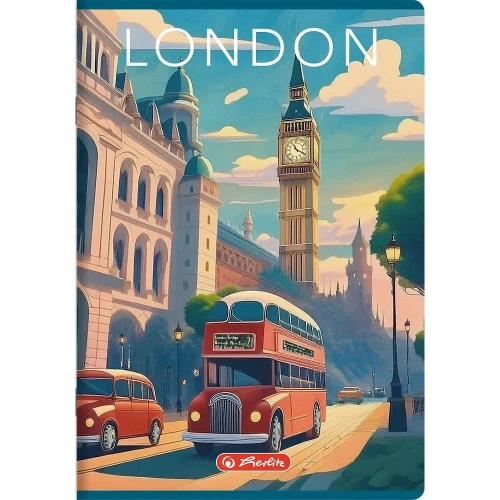 Zeszyt A4 Retro City 96k. 70g krata Herlitz (400196848)