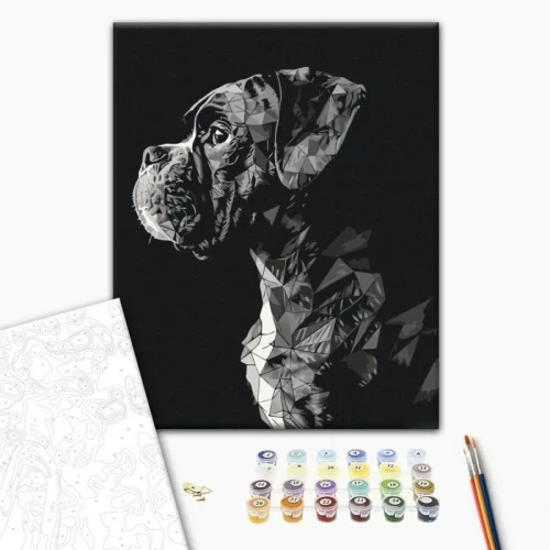 Zestaw kreatywny Malowanie Po Numerach 40x50 cm Pies Brushme (BR-BS53935)