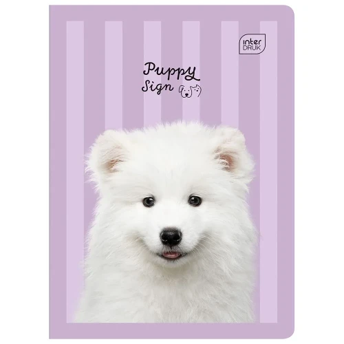 Zeszyt A5 PUPPY SIGN 32k. 70g linia kolor Interdruk