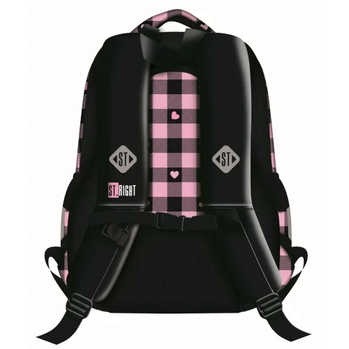 Plecak PINK CHECKEREDR 3-KOMORY St.Right (BP-26)
