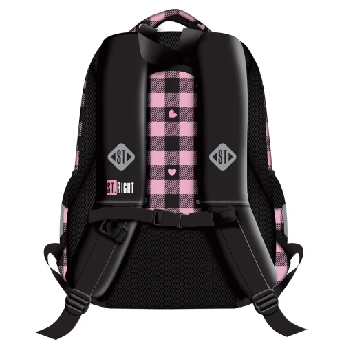 Plecak PINK CHECKEREDR 3-KOMORY St.Right (BP-26)