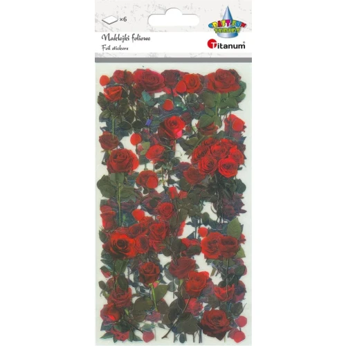 Naklejka (nalepka) Craft-Fun Series Róże foliowe Titanum (25MD002)