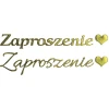 Naklejka (nalepka) Craft-Fun Series napis „Zaproszenie” złoty Titanum