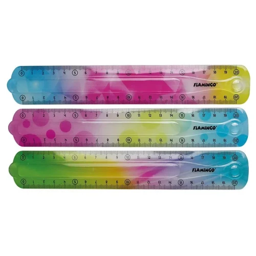 Linijka plastikowa 20cm Flamingo (FLKR972276)