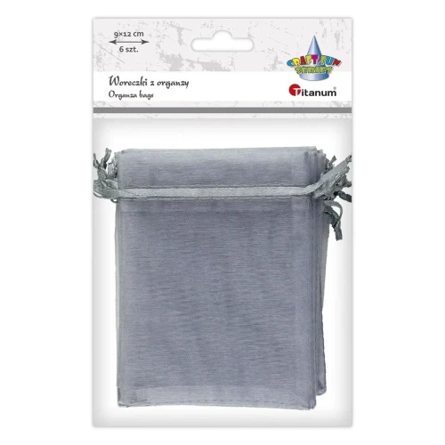 Organza Craft-Fun Series Woreczki z organzy szare Titanum (25BJ033127-4)