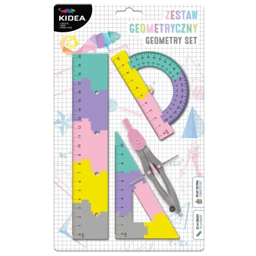 Komplet geometryczny 4 el. Kidea (ZGPB20CM4K)