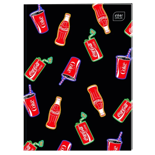 Zeszyt A4 COCA COLA MAT+UV 32k. 70g krata Interdruk