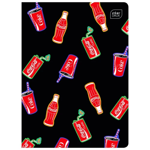 Zeszyt A5 COCA COLA MAT+UV 32k. 70g krata Interdruk