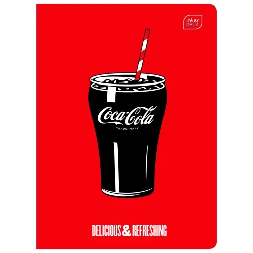 Zeszyt A5 COCA COLA MAT+UV 32k. 70g krata Interdruk
