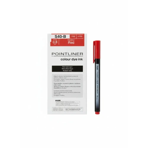 Cienkopis POINTLINER COLOUR wkład czarny 0,4mm 1kol. Pentel (S40-B)