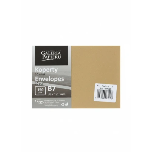 Koperta B7 pearl złoty złoty Galeria Papieru (280538) 10 sztuk