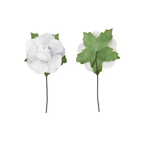 Ozdoba papierowa Craft-Fun Series róże na druciku Titanum (25YX0902-12- white)